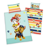 Povlečení do postýlky Paw Patrol stripe Bio Bavlna 100/135, 40/60