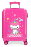 Cestovní kufr ABS Roll Road Little Me Unicorn Pink 55 cm